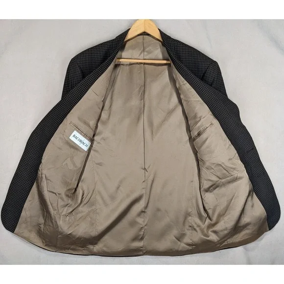 VTG Bachrach 42L Mens Sport Coat Jacket 46" Chest Made In USA - Picture 6 of 12